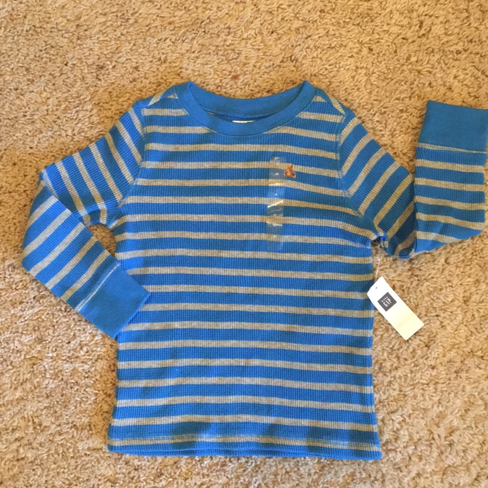 Baby Gap striped Henley long sleeve shirt